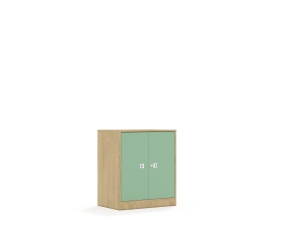 Szafa Blox Colours 70 2P 2F2 706x466x813 korpus dąb/2x front pastelowy zielony