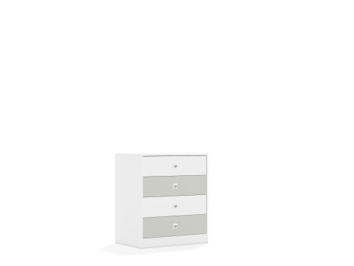 Szafa Blox Colours 70 2P 4S 706x466x813 korpus biały/2x szuflada biała i 2x szuflada jasna szara - 9354f98912f0fa61048c9491692cb523