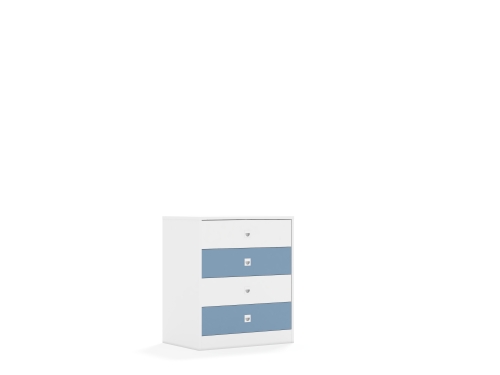 Szafa Blox Colours 70 2P 4S 706x466x813 korpus biały/2x szuflada biała i 2x szuflada pastelowa niebieska - 67174c297afe9232970c68c030df0b69