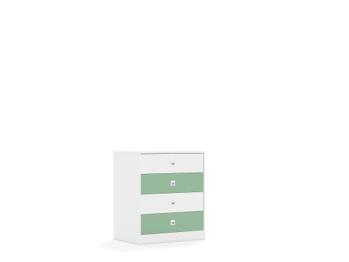 Szafa Blox Colours 70 2P 4S 706x466x813 korpus biały/2x szuflada biała i 2x szuflada pastelowa zielona - b291201f92cf0056da5dbee8d1b16695