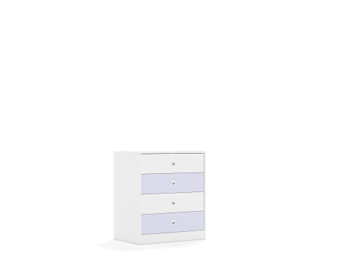 Szafa Blox Colours 70 2P 4S 706x466x813 korpus biały/2x szuflada biała i 2x szuflada pastelowa fioletowa - dd6f694e6c5727e7d0b8494db2a0d7a7