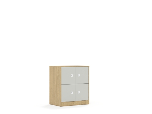 Szafa Blox Colours 70 2PP 4F1 706x466x813 korpus dąb/4x front jasny szary - f8e2bd10f8d4d37fb1ac39e00bc11cd1