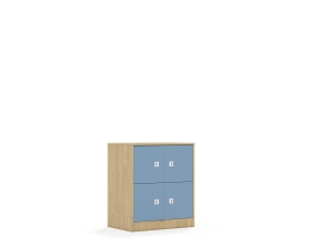 Szafa Blox Colours 70 2PP 4F1 706x466x813 korpus dąb/4x front pastelowy niebieski
