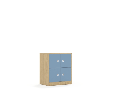 Szafa Blox Colours 70 2PP 4F1 706x466x813 korpus dąb/4x front pastelowy niebieski - 42e879ecc835e05c9f42e11896da787b