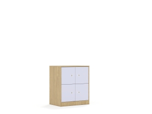 Szafa Blox Colours 70 2PP 4F1 706x466x813 korpus dąb/4x front pastelowy fioletowy