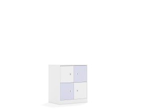 Szafa Blox Colours 70 2PP 4F1 706x466x813 korpus biały/2x front biały i 2x front pastelowy fioletowy