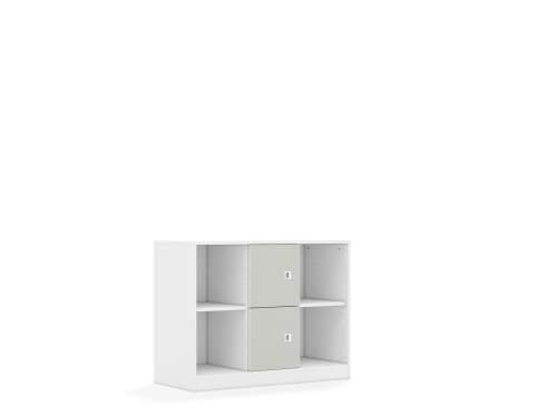 Regał Blox Colours 110 2PP 2F1 1049x466x813 korpus biały/2x front jasny szary - 7be7771450a2d6594f48ee93efb1c71d