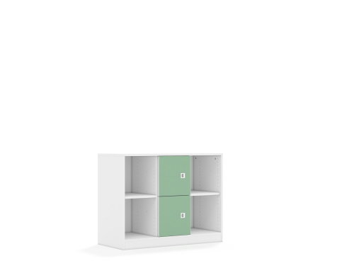 Regał Blox Colours 110 2PP 2F1 1049x466x813 korpus biały/2x front pastelowy zielony - 7ca39ade637edc878baaa8e5cc95646d