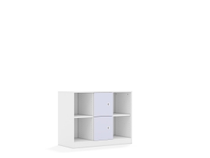 Regał Blox Colours 110 2PP 2F1 1049x466x813 korpus biały/2x front pastelowy fioletowy