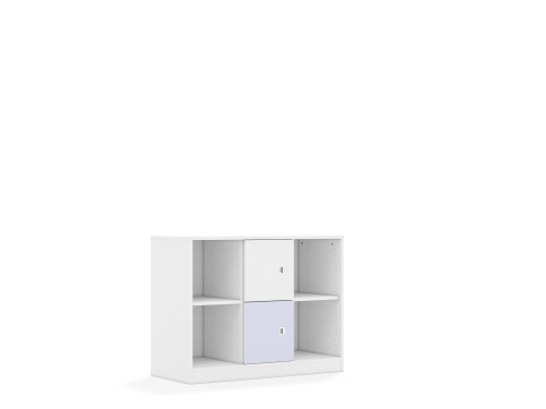 Regał Blox Colours 110 2PP 2F1 1049x466x813 korpus biały/1x front biały i 1x front pastelowy fioletowy - 79af75bfd9d670ae05e2de77c5a0ac3d