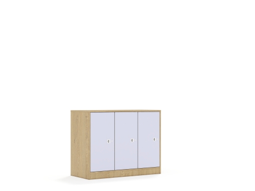 Szafa Blox Colours 110 2PP 3F2 1049x466x813 korpus dąb/3x front pastelowy fioletowy