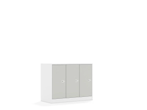 Szafa Blox Colours 110 2PP 3F2 1049x466x813 korpus biały/3x front jasny szary