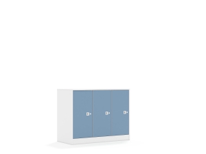 Szafa Blox Colours 110 2PP 3F2 1049x466x813 korpus biały/3x front pastelowy niebieski