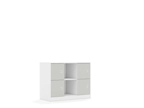 Regał Blox Colours 110 2PP 4F1 1049x466x813 korpus biały/4x front jasny szary - 4db7ad62a2591f3b3c510c7aa2de8cdc