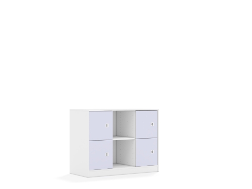 Regał Blox Colours 110 2PP 4F1 1049x466x813 korpus biały/4x front pastelowy fioletowy - 63c1c0aa077e878ec104b32965775394