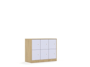Szafa Blox Colours 110 2PP 6F1 1049x466x813 korpus dąb/6x front pastelowy fioletowy