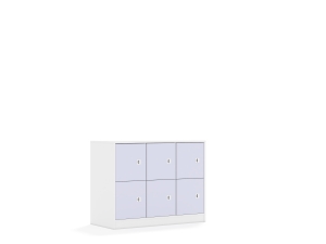 Szafa Blox Colours 110 2PP 6F1 1049x466x813 korpus biały/6x front pastelowy fioletowy
