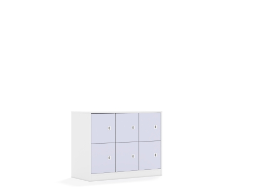 Szafa Blox Colours 110 2PP 6F1 1049x466x813 korpus biały/6x front pastelowy fioletowy
