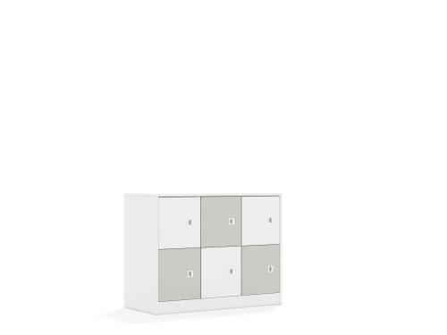 Szafa Blox Colours 110 2PP 6F1 1049x466x813 korpus biały/3x front biały i 3x front jasny szary - cbc7b0ea8d007c7bd2b64539cbf1ddcb