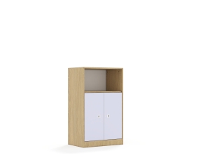 Regał Blox Colours 70 3P 2F2 706x466x1165 korpus dąb/2x front pastelowy fioletowy