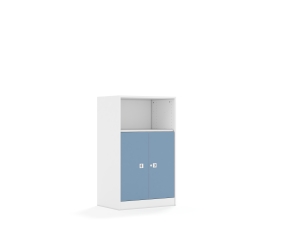 Regał Blox Colours 70 3P 2F2 706x466x1165 korpus biały/2x front pastelowy niebieski
