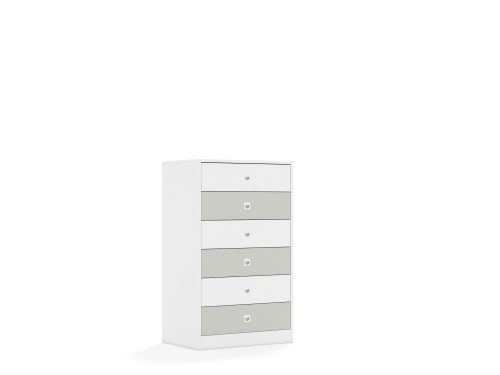 Szafa Blox Colours 70 3P 6S 706x466x1165 korpus biały/3x szuflada biała i 3x szuflada jasna szara - a8792f4a037a6bc30227a0bacd71ec0e