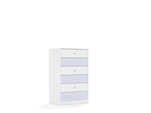 Szafa Blox Colours 70 3P 6S 706x466x1165 korpus biały/3x szuflada biała i 3x szuflada pastelowa fioletowa - 346ce99320a75657ca341ddd526cb2c6