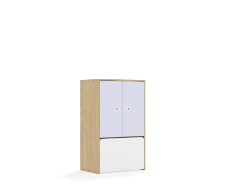 Regał Blox Colours 70 3P 2F2 ze skrzynią 706x466x1165 korpus dąb/2x front pastelowy fioletowy - fecaf80d8774c152d638a49855d36f0e