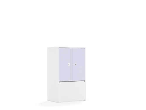 Regał Blox Colours 70 3P 2F2 ze skrzynią 706x466x1165 korpus biały/2x front pastelowy fioletowy - 5e8aeb5a8dda8cc0100e84c57cb520c3
