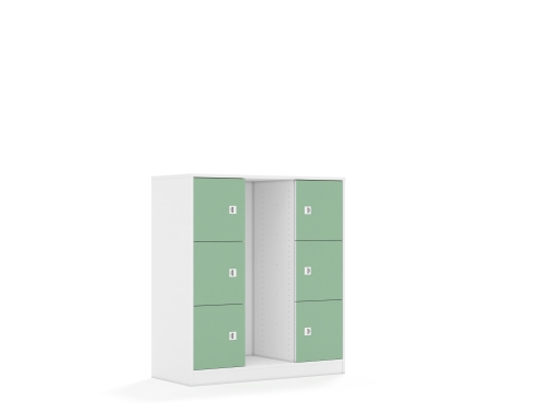 Regał na pojemniki Blox Colours 110 3PG 6F1 1049x466x1165 korpus biały/6x front pastelowy zielony - 4dacc7d6d9fc502d1167a80fddf25a5a