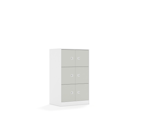 Regał Blox Colours 70 3PP 6F1 706x466x1165 korpus biały/6x front jasny szary - b403fecf58c09cb44893dfff81a86fd2