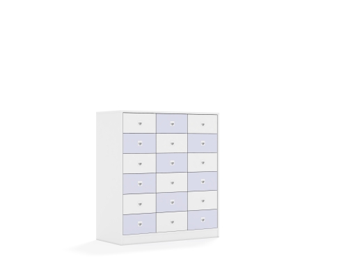 Regał Blox Colours 110 3PP 12SB 6SS 1049x466x1165 korpus biały/9x szuflada biała i 9x szuflada pastelowa fioletowa - 88a0f79f8ebfa6f019c7054ea2f62a1b