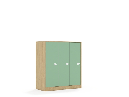 Szafa Blox Colours 110 3PP 3F3 1049x466x1165 korpus dąb/3x front pastelowy zielony - 0809fc158c3d10b46ebb84f6e497542b