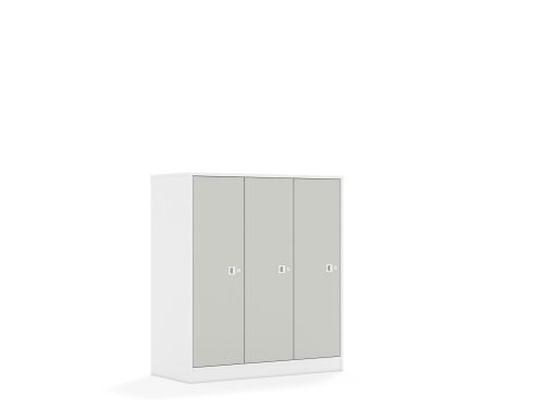 Szafa Blox Colours 110 3PP 3F3 1049x466x1165 korpus biały/3x front jasny szary