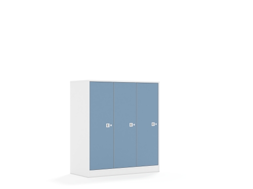 Szafa Blox Colours 110 3PP 3F3 1049x466x1165 korpus biały/3x front pastelowy niebieski