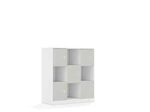 Regał Blox Colours 110 3PP 5F1 1049x466x1165 korpus biały/5x front jasny szary