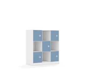 Regał Blox Colours 110 3PP 5F1 1049x466x1165 korpus biały/5x front pastelowy niebieski
