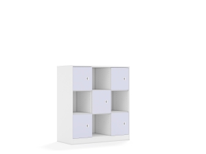 Regał Blox Colours 110 3PP 5F1 1049x466x1165 korpus biały/5x front pastelowy fioletowy