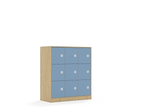 Szafa Blox Colours 110 3PP 9F1 1049x466x1165 korpus dąb/9x front pastelowy niebieski