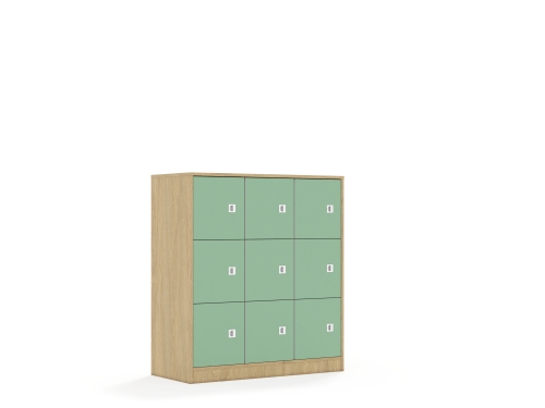 Szafa Blox Colours 110 3PP 9F1 1049x466x1165 korpus dąb/9x front pastelowy zielony