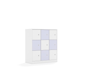 Szafa Blox Colours 110 3PP 9F1 1049x466x1165 korpus biały/5x front biały i 4x front pastelowy fioletowy