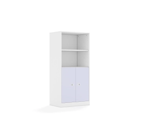 Regał Blox Colours 70 4P 2F2 706x466x1517 korpus biały/2x front pastelowy fioletowy