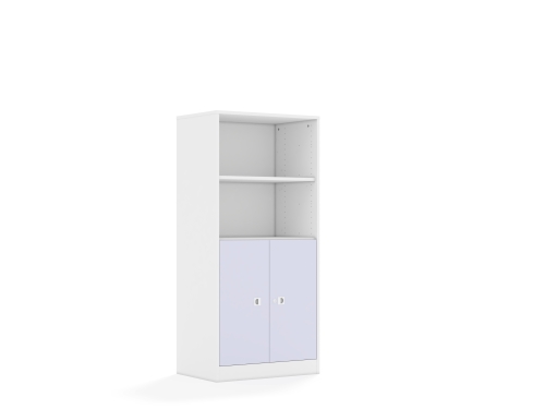 Regał Blox Colours 70 4P 2F2 706x466x1517 korpus biały/2x front pastelowy fioletowy