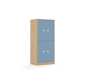 Regał Blox Colours 70 4P 4F2 706x466x1517 korpus dąb/4x front pastelowy niebieski
