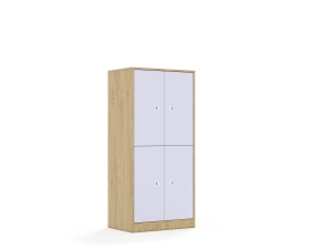 Regał Blox Colours 70 4P 4F2 706x466x1517 korpus dąb/4x front pastelowy fioletowy