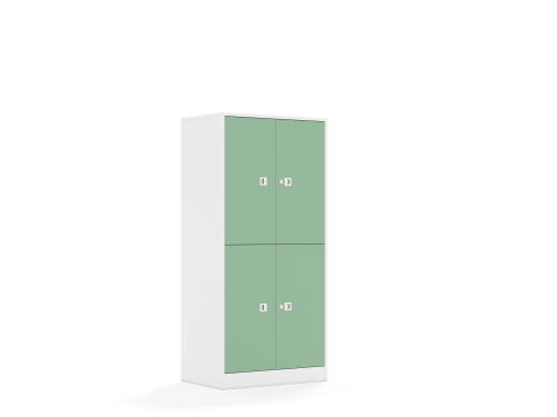 Regał Blox Colours 70 4P 4F2 706x466x1517 korpus biały/4x front pastelowy zielony - 34585e040ef72ef3a396355dade6c5b0