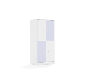 Regał Blox Colours 70 4P 4F2 706x466x1517 korpus biały/2x front biały i 2x front pastelowy fioletowy