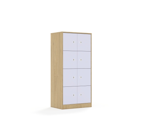 Regał Blox Colours 70 4PP 8F1 706x466x1517 korpus dąb/8x front pastelowy fioletowy