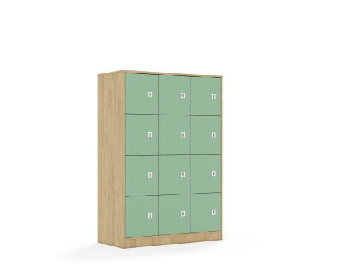 Szafa Blox Colours 110 4PP 12F1 1049x466x1517 korpus dąb/12x front pastelowy zielony - 44086b1b1c168906d8bffb361bf4028f