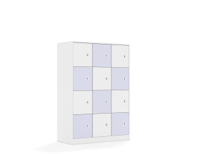 Szafa Blox Colours 110 4PP 12F1 1049x466x1517 korpus biały/6x front biały i 6x front pastelowy fioletowy